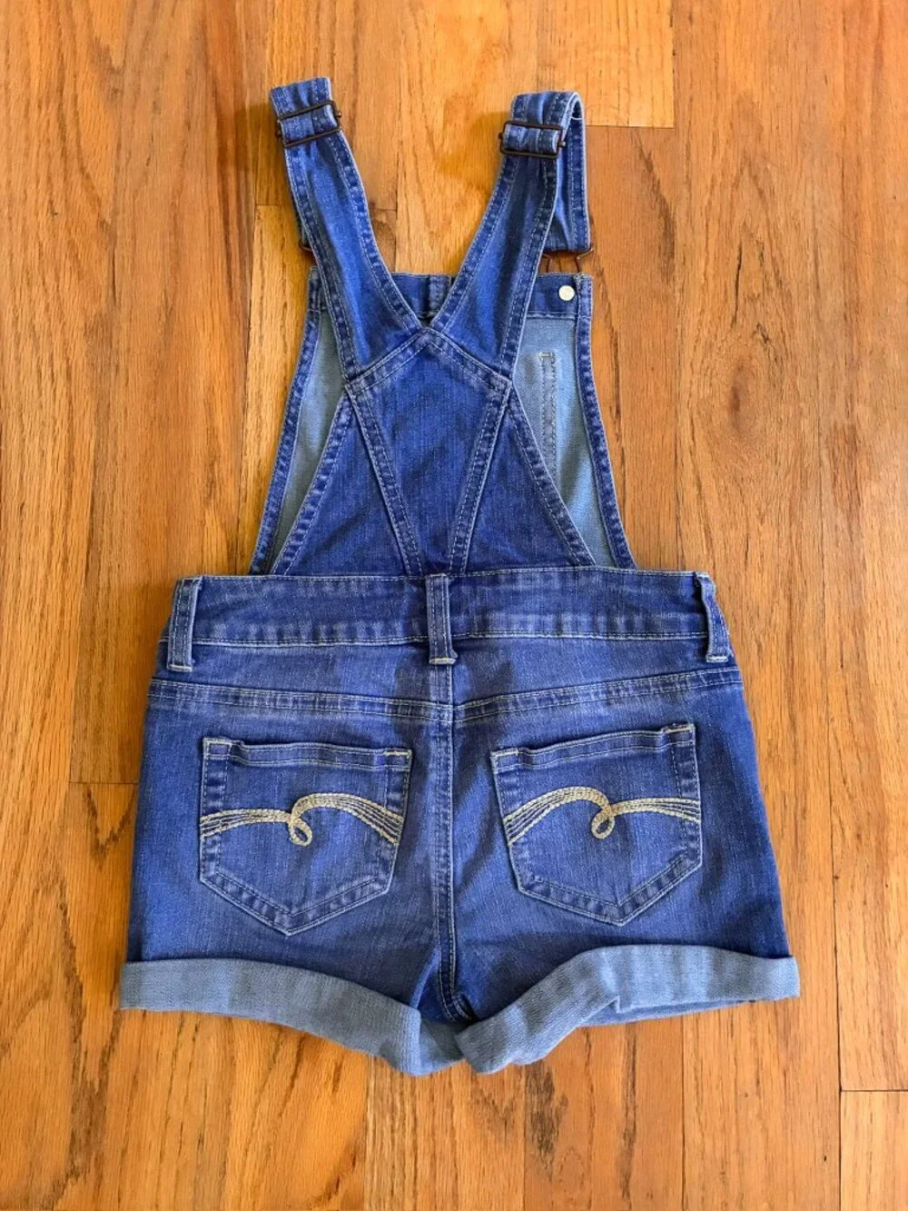Justice Girls Denim Short Overalls / Shortalls Size 7